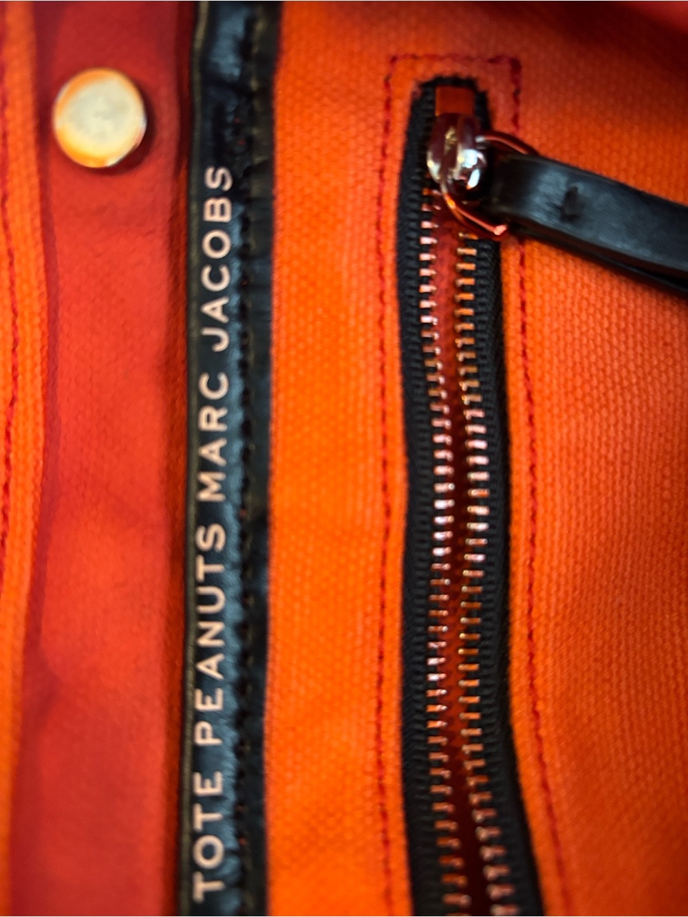 Marc Jacobs Orange Canvas Charlie Brown Tote - Picture 5 of 6